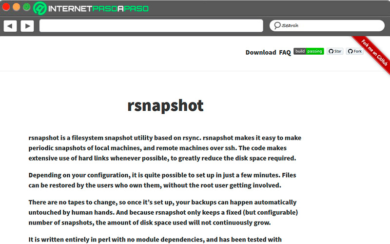 Sitio de descarga de Rsnapshot