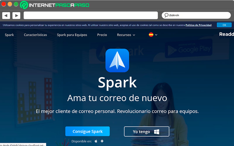 Sitio de descarga de Spark cliente de correo