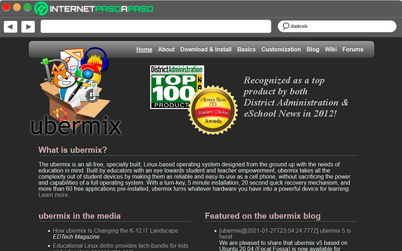 Ubermix download site on Linux