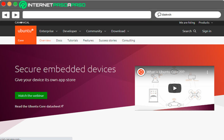 Sitio de descarga de Ubuntu Core
