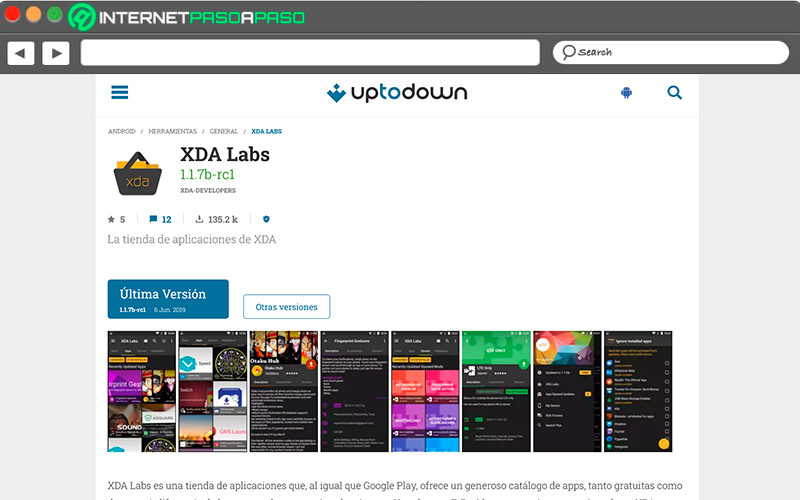 Sitio de descarga de XDA Labs