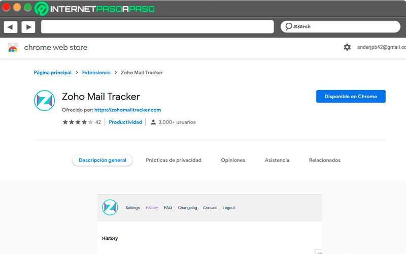 Sitio de descarga de Zoho Mail Tracker