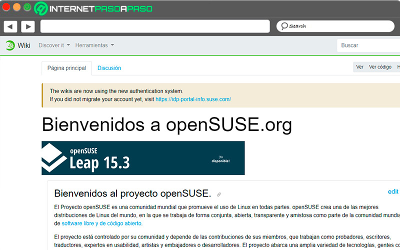 Sitio web de OpenSUSE