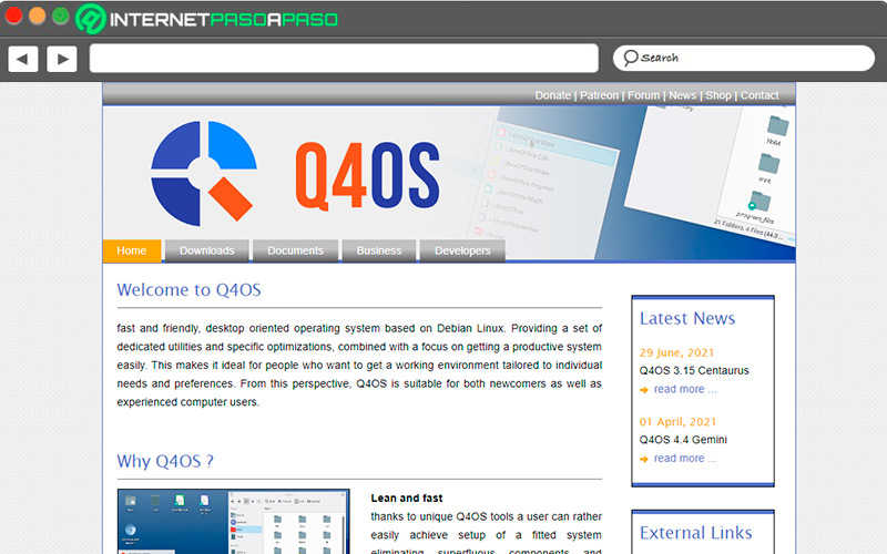 Q4OS website