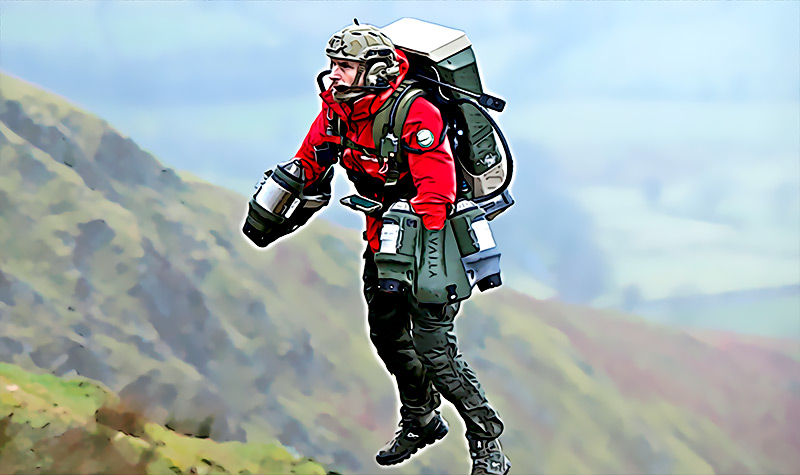 Suben una montaña en segundos a toda velocidad usando un Jet Suit