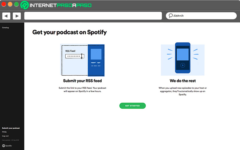 Subir podcast a Spotify