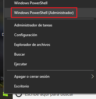 Símbolo del sistema Windows Powershell