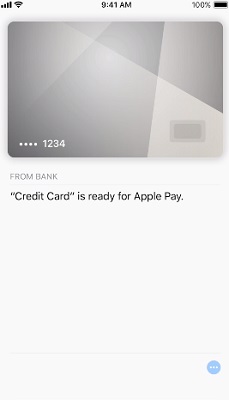 Tarjeta lista para Apple Pay