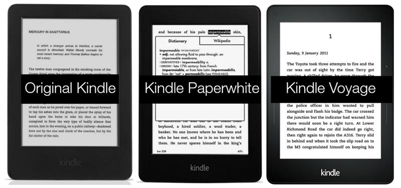 Tipos y modelos actualziados de Kindle