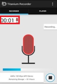 Titanium Voice Recorder app