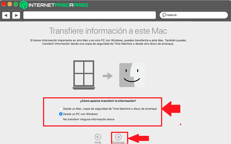 Transferir información de tu viejo Mac