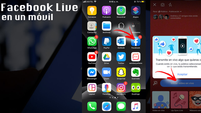 Transmitir un Facebook Live desde el móvil