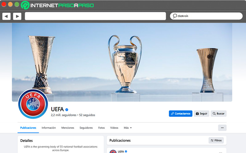 Uefa en facebook