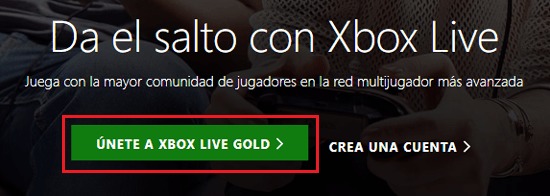 Unete a Xbox Live Gold ya
