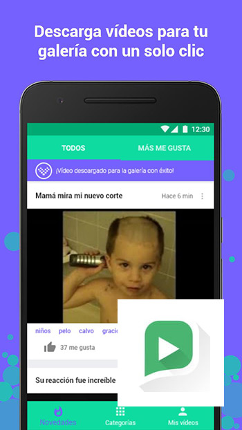 Utiliza la app “Vídeos divertidos para WhatsApp” para Android