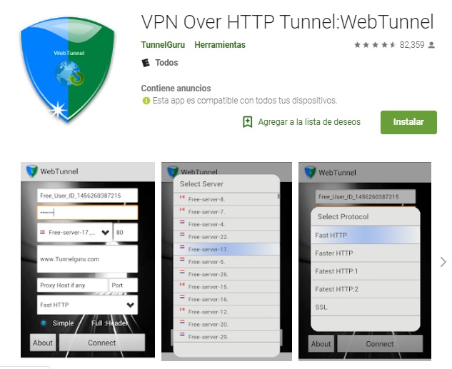 VPN Over HTTP Tunnel WebTunnel