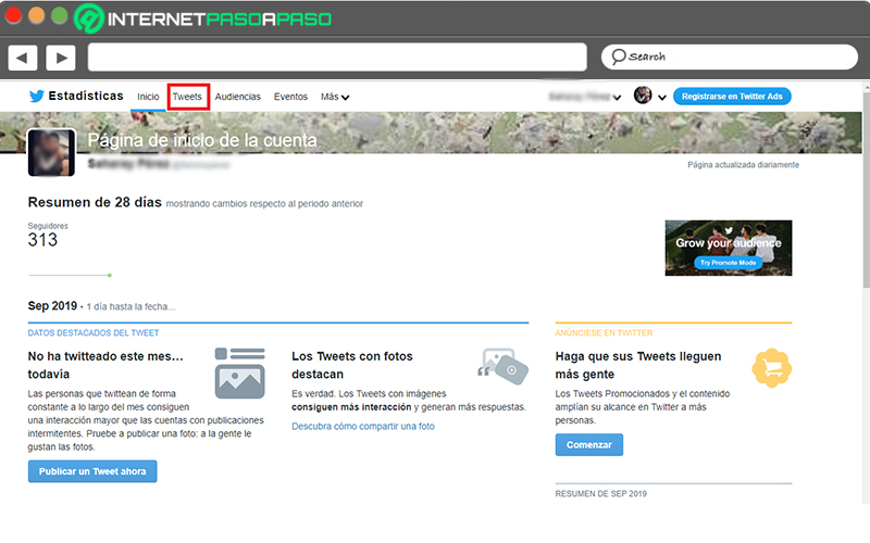 See the summary of interactions of tweets and interaction rate