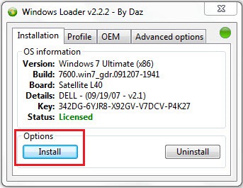 Verificar Windows 7 con Windows 7 Loader