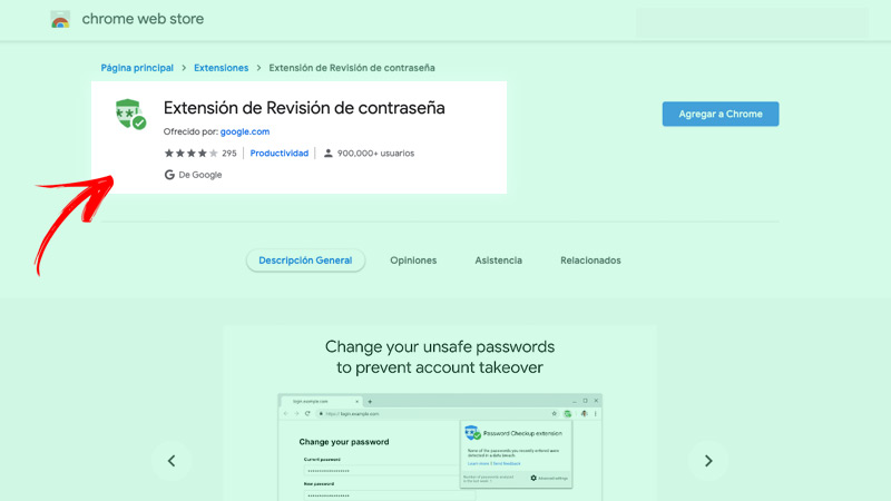 Verificar vulnerabilidad con Password Checkup