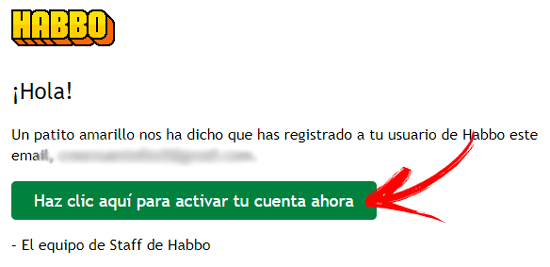 Verificiar email cuenta Habbo