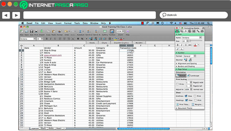 Version Excel 12.0 (Excel 2008)