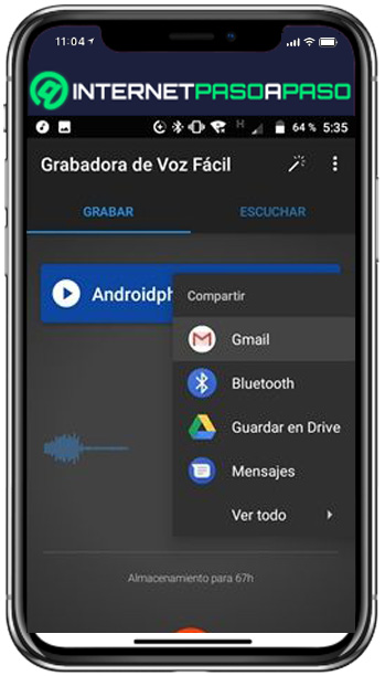 Voice Recorder grabar audio gmail android