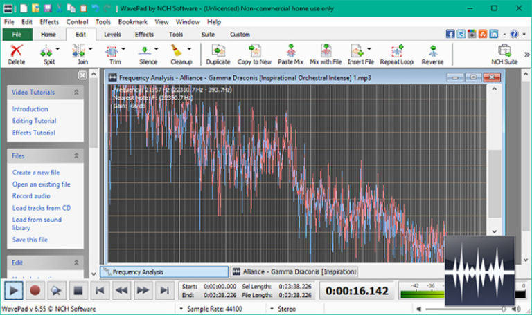 wavepad editor de audio