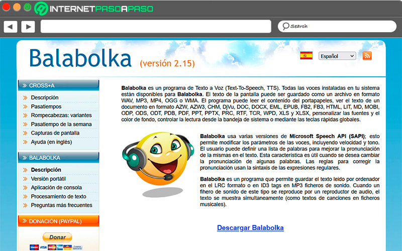 Balabolka's website