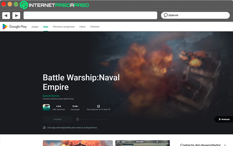 Web de Battle Warship Naval Empire