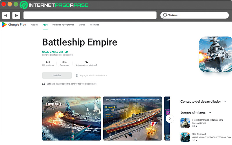 Web de Battleship Empire