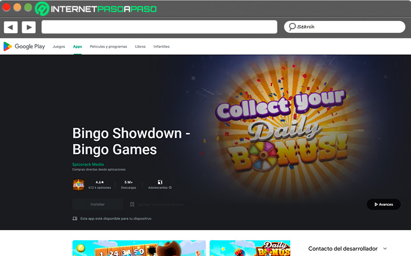 Web de Bingo Showdown