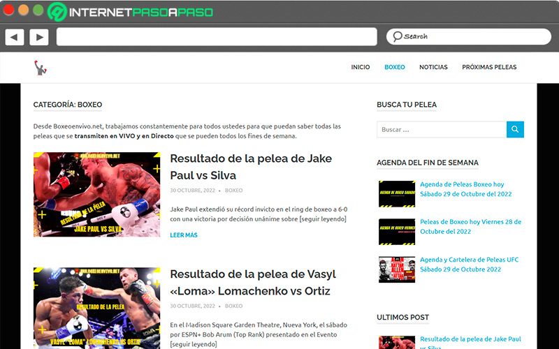 Web de BoxeoEnVivo net