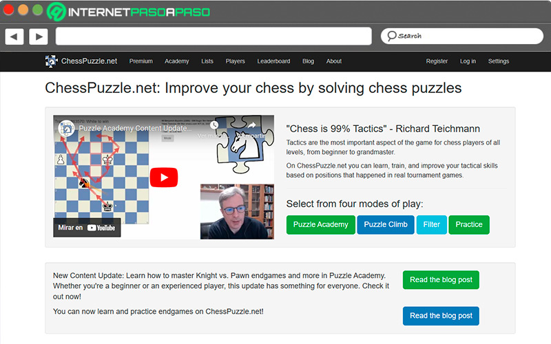 Web de Chess Puzzle