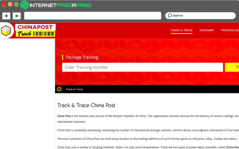Web de ChinaPost Track