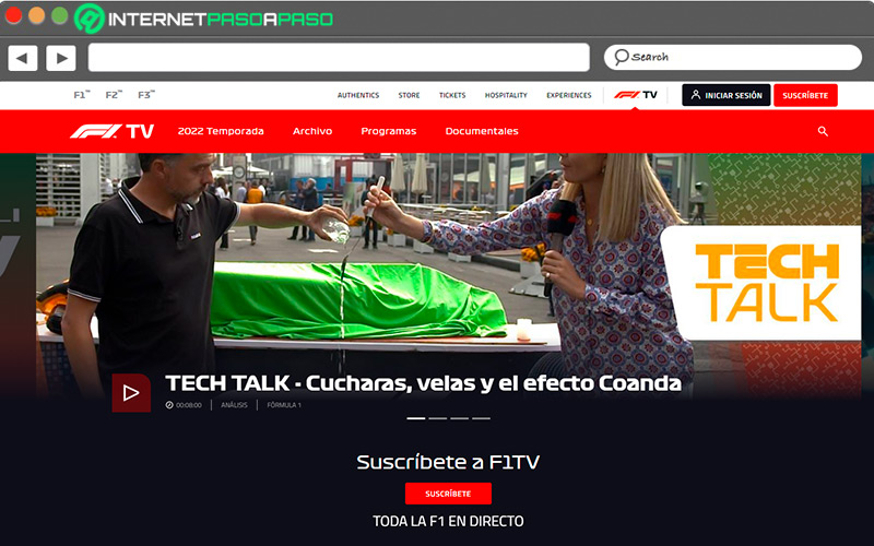 Web de F1 TV Pro