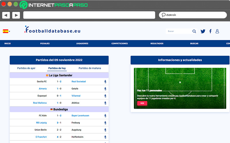 Web de FootballDatabase