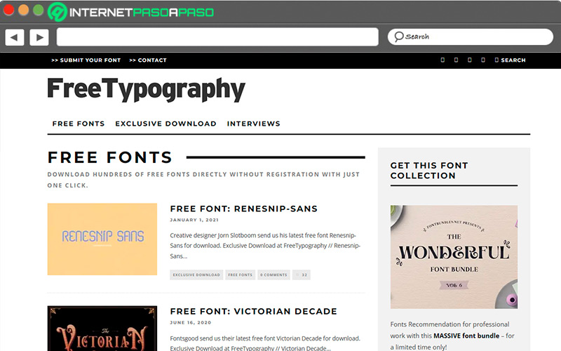 Web de Free Typography