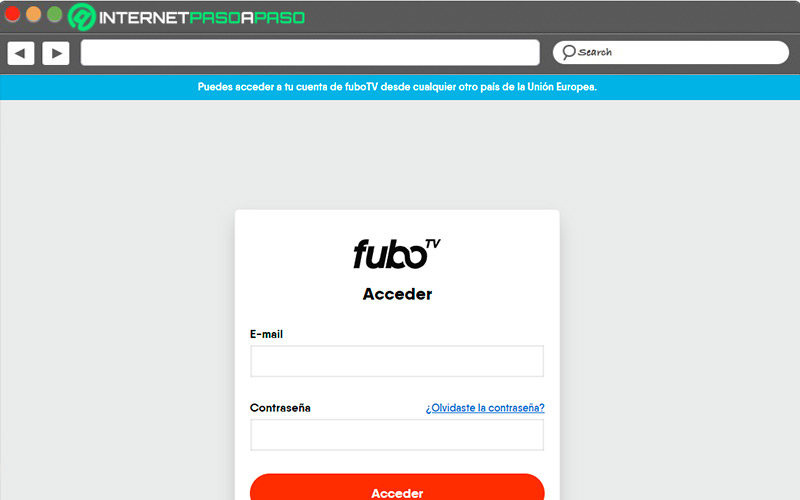 Web de Fubo TV