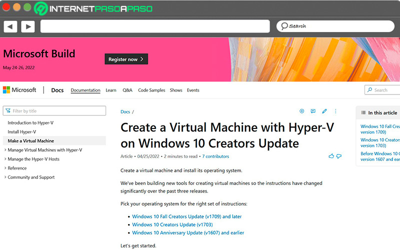 Web de Hyper-V Virtual Machine