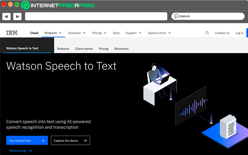 Web de IBM Watson Speech to Text