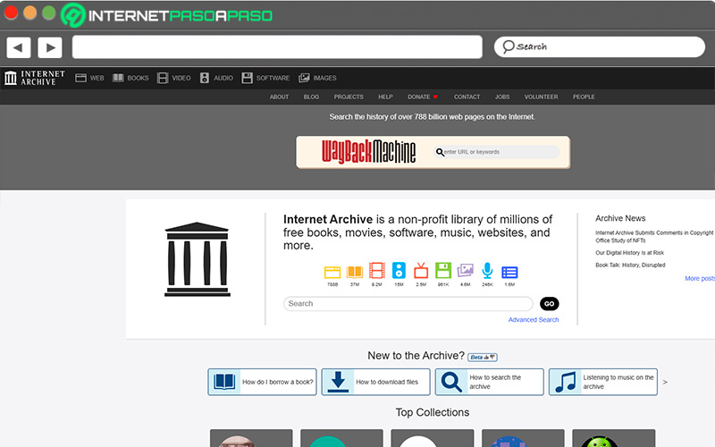 Web de Internet Archive