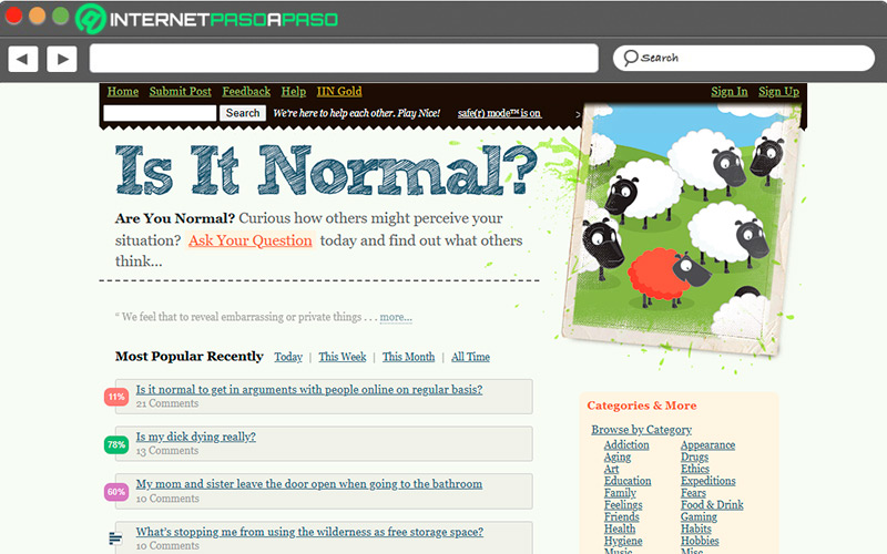 Web de Is It Normal