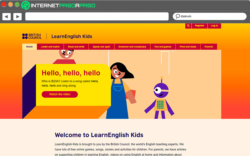 Web de Learn English Kids