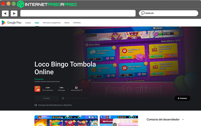 Web de Loco Bingo Tombola Online