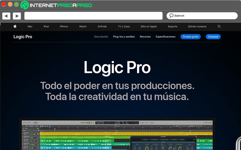 Web de Logic Pro X