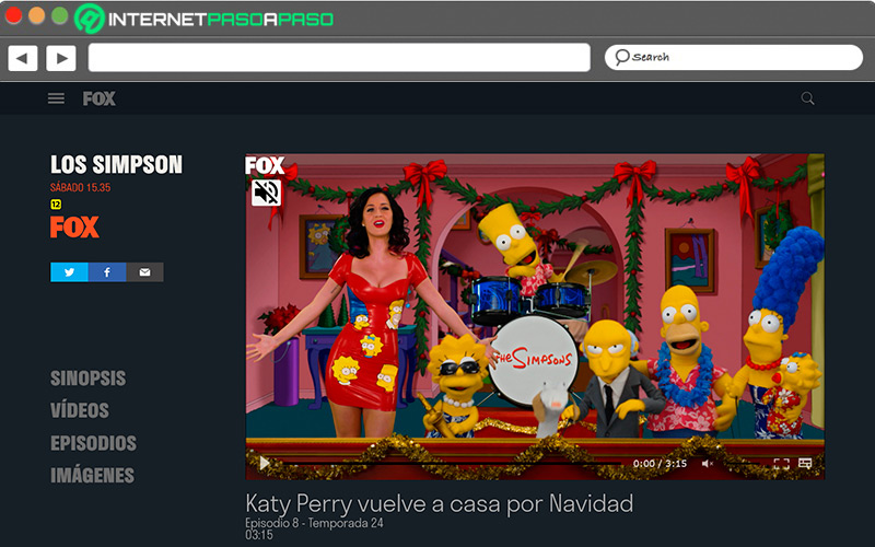 Web de Los Simpson de Fox