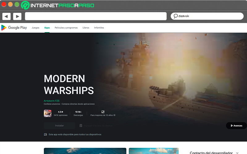 Web de Modern Warships