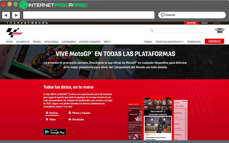 Web de MotoGP App