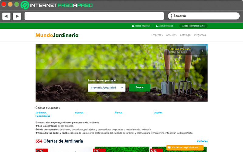 Web de Mundo jardinería