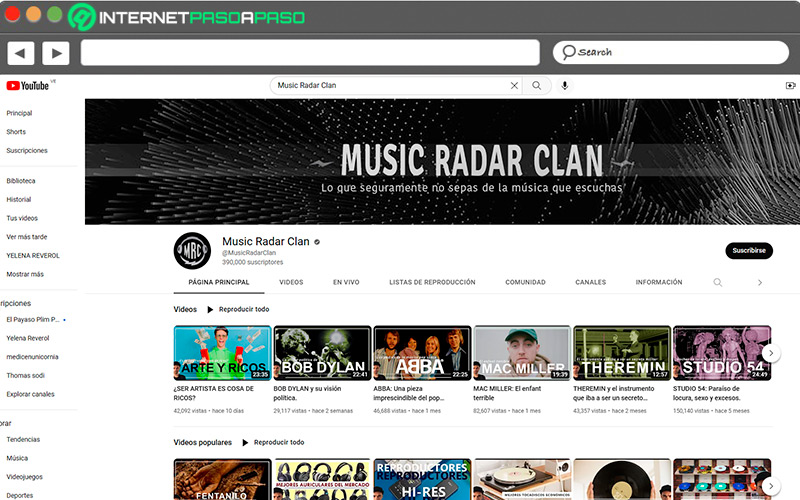 Web de Music Radar Clan